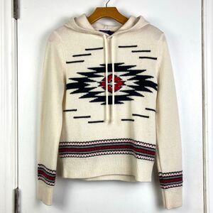 Polo Ralph Lauren NWOT Women’s Wool Cashmere Aztec Western Hoodie Sweater‎ sz S